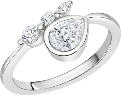 Produktbild von Zeeme Silber Ring 925/- Sterling Silber weiß 054 (17,2) Zirkonia weiß 358270606