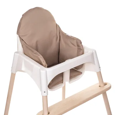 Produktbild von aMami – Sitzkissen kompatibel mit Ikea Antilop Hochstuhl – Hochstuhl Sitzbezug – Stuhlkissen für Kleinkinder – Handmade Baby Kissen - Cappuccino
