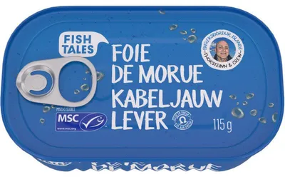 Zdjęcie produktu dla Fish Tales Cod Liver 115g – Przekąska z wątroby dorsza bogata w Omega-3