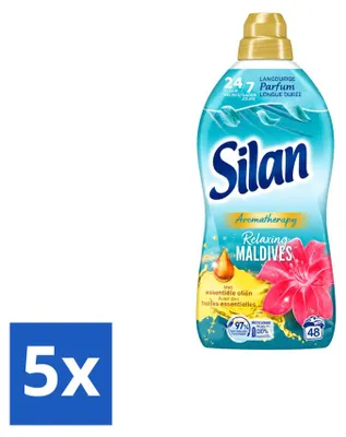 Produktbild von 5 x Silan Aromatherapy Weichspüler Relaxing Maldives mit ätherischen Ölen 1,056 L - Vorteilspackung - 5 Stücke