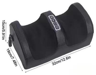 Produktbild von Elektrisches Fußmassagegerät - Knetmassage - Vibrationsmassage - Wärmekompresse - 12 V - EU-Stecker - Schwarz