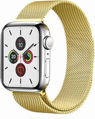 Produktbild von Armband für Apple Watch Series 8 7 6 5 4 3 2 1 SE - Edelstahl Mesh Ersatzarmband Loop Band Milanaise Armband - Gold - 38mm 40mm 41mm