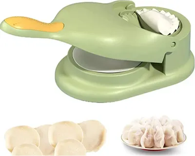 Zdjęcie produktu dla ręczna prasa do pierogów 2 w 1, foremka do pierogów, forma do pierogów, forma do pierogów, zielona