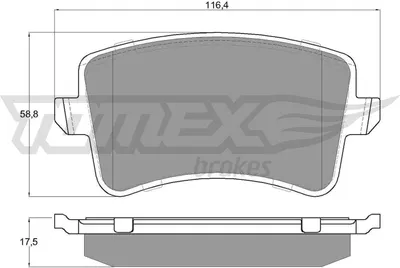 Produktbild von TOMEX brakes Bremsbeläge Satz Hinten Bremsklötze für AUDI A4 Avant (8K5, B8) TX 15-81