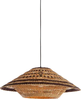 Image de Light & Living - suspension - Owana - naturel - matériaux végétaux - Ø 80cm - E27 - 2996384