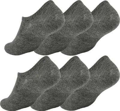 Produktbild von 6 Paar Damen Herren Füßlinge Sneaker Sport Socken, 6 Paar, Dunkelgrau/43-46