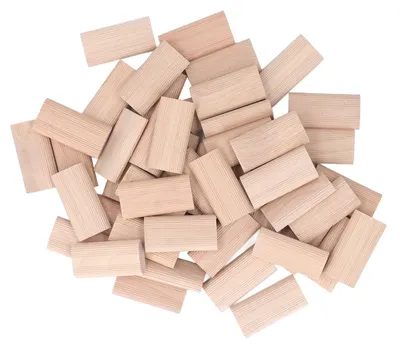 Obrázek produktu pro 50 kusů dřevěných kolíčků z buku pro spojování nábytku – 6 x 20 x 40 mm