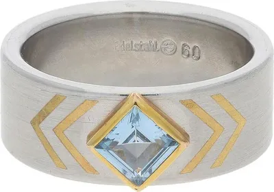 Produktbild von JuwelmaLux Ring 750/000 Gold und Edelstahl mit synth Aquamarin JL30-07-2933 58
