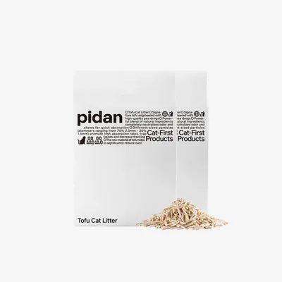 Produktbild von PIDAN Pure Tofu Katzenstreu 2 x 2.4 kg - staubarm