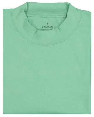 Ragman Stehkragen-Shirt langarm in grün