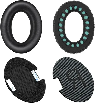 Professionelle Ersatz-Ohrpolster für Bose QuietComfort 15, QC25, QC35 - Weiches Leder und schalldämmender Schaum für