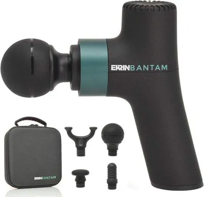 Productafbeelding van Famanu Mini-massagepistool voor percussiemassage - 3 snelheden, 4 opzetstukken