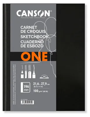 Immagine prodotto di Sketchbook Canson Art Book One 21,6 × 27,9 cm, 100 g/m², 98 fogli