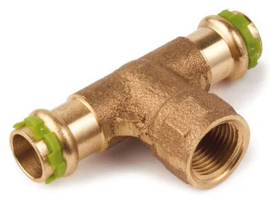Produktbild von Kupfer Pressfitting Sudo-Press T-Stück Innengwinde 22 mm - 1/2' - 22 mm Kontur V DVGW