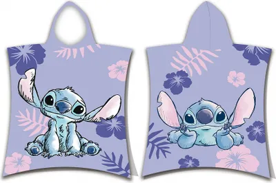 Produktbild von Jerry Fabrics Disney Lilo und Stitch Badeponcho mit Kapuze 50x115 cm