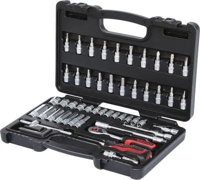 Zdjęcie produktu dla KS TOOLS - Knarre - 53 Stücke - 1/4" Koffer (911.0653)
