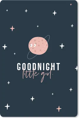 Produktbild von MuchoWow® Mauspad Mousepad Zitate - Gute Nacht kleines Mädchen - Sprichwörter - Kinder - Baby - Mädchen 18x27 cm - Mousepads - Maus Mat - Pad - Mausunterlage