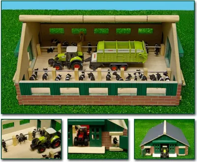 Produktbild von Van Manen detský hračkársky traktor kôlňa garáž dvor drevo M1:87 / 610492