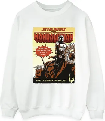 Produktbild von Star Wars The Mandalorian - "Bumpy Ride" Sweatshirt für Herren BI46627 (L) (Weiß)