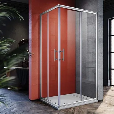 Produktbild von Famanu Duschkabine ohne Duschwanne 90 x 70 cm mit Schiebetüren und Sicherheitsglas