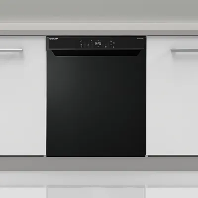 Produktbild von SHARP Geschirrspüler 60 cm freistehend 14 Maßgedecke Inverter Motor AutoDoor 42 dB Schwarz QW-NA3YU42AM-DE