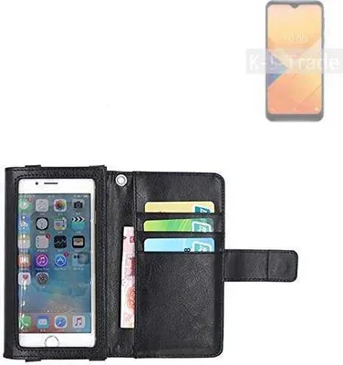 Produktbild von K-S-Trade Handy Hülle Schutz Hülle Kompatibel mit Wiko Y81 Case mit Displayschutz / Schutzfolie Flip Cover Wallet case Etui Hülle schwarz