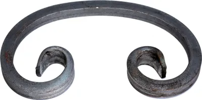 Produktbild von C Bogen geschmiedet aus 12x12mm Eisen, Zaun Schnörkel Schmiedeeisen 190x123mm