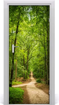 Produktbild von Tulup Türaufkleber 85x205 cm Dekorative Aufkleber Selbstklebend Wasserdichte Tapete Abnehmbar Schlafzimmer Wohnzimmer Wohnkultur - Weg im Wald