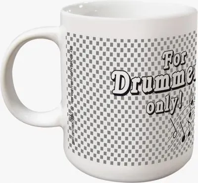 Produktbild von Tasse mit Print for Drummers only 57547 weiss