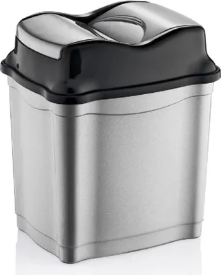 Image de Poubelle / poubelle moderne avec couvercle à poussoir pratique 28 litres