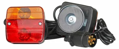Produktbild von Glühlampe Beleuchtungssatz 7-polig hinten, links, rechts 12 V Berger & Schröter inkl. Magnethalter