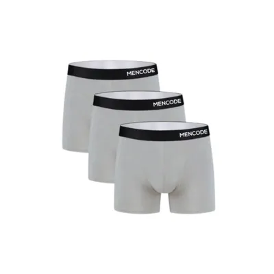 Obrázek produktu pro 3 balení pánských boxerek z modalu x micro, elastické pánské kalhoty - MENCODE Grey XL