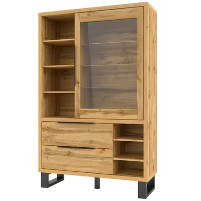 Productafbeelding van Vitrine HELEN HL13, uitvoering: notenfineer