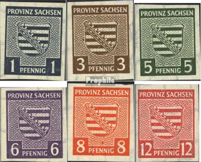 Produktbild von Briefmarken Sowjetische Zone (All.Bes.) 1946 Mi 66-71 (kompl.Ausg.) postfrisch Provinzwappen