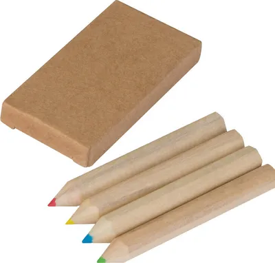Produktbild von 40 (10 x4) Mini Buntstifte / 4 verschiedene Farben