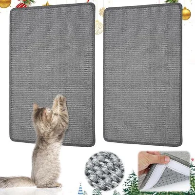 Obrázok produktu pre 2 sivé podložky pre mačky, podložka pre mačky, doska pre mačky, 50 x 25 cm, pripravené na použitie, pre mačky