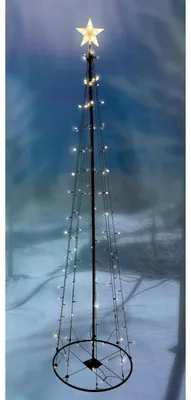 Productafbeelding van XXL LED metalen kerstboom met ster, warmwit licht, 154 LED's, 240 cm