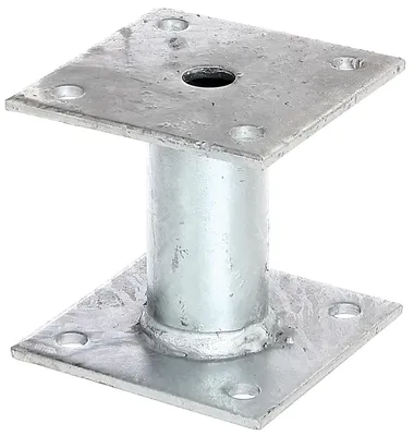 Produktbild von Alberts Pfostenträger zum Aufschrauben feuerverzinkt 100 x 100 mm