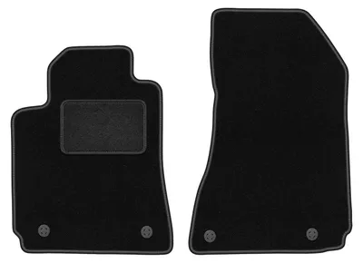Produktbild von Velours-Fußmatten Vorne passend für Alfa Romeo Brera (Coupe, Bj. 2005-2010) –  schwarz, passgenau, mit Befestigungen set 2 Stk. - STANDARD