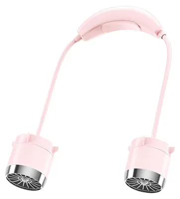 Immagine prodotto di Ventilatore portatile da collo - Ventilatore da collo - Senza pale - Ricaricabile tramite USB - Flessibile - Regolabile in continuo - Silenzioso - 800 mAh - Rosa