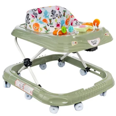 Produktbild von BoGi Lauflernwagen Höhenverstellbarer Baby Gehfrei Lauflernwagen mit Spielcenter Khaki