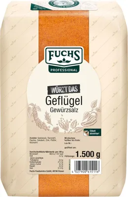 Produktbild von Fuchs Professional Geflügel Gewürzsalz Qualität und Genuss 1500g