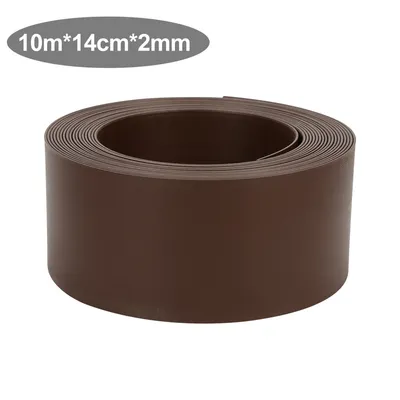 Obrázok produktu pre SWANEW Obruba trávnika Obruba trávnika 10 m Obruba záhonu 14 cm vysoká Stabilná kosiaca hrana hnedá