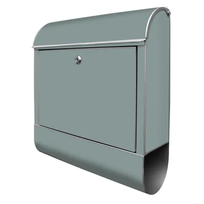 Produktbild von banjado Design Briefkasten Stahl silber mit Zeitungsfach pulverbeschichtet "Grau" 38x46x12,5cm & 2 Schlüssel - Postkasten A4 Einwurf inkl. Montagematerial [BK-0028]