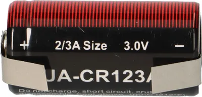 Immagine prodotto di Batteria al litio Ultralife CR123A, 3V, 1600 mAh, con terminali saldabili – CR17345