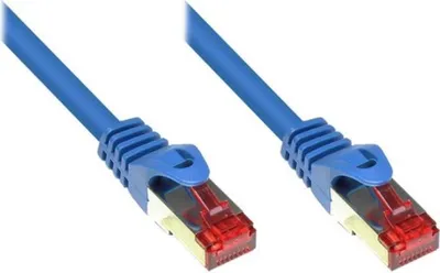 Produktbild von Patchkabel Cat. 6 S/FTP PiMF 0,5m blau, RJ45, geschirmt