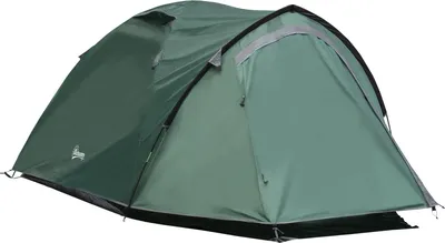 Produktbild von Outsunny Zelt für 2 Personen 190T Campingzelt Kuppelzelt Glasfaser Grau