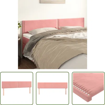 Produktbild von The Living Store Kopfteile 2 Stk. Rosa 80x5x78/88 cm Samt