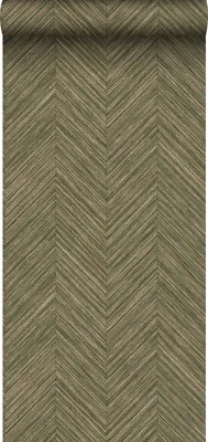 Produktbild von Sanders & Sanders Tapete Fischgrätmuster Olivgrün 53 cm x 10 m