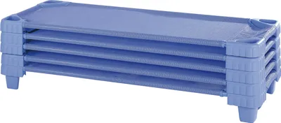 Zdjęcie produktu dla Weplay 110-016 Leżak dziecięcy 140x58cm Leżak sztaplowany do przedszkola, niebieski